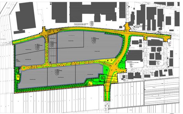 Bebauungsplan Gewerbegebiet Scharnhausen West – Grundstücksgrößen ab 3.500 m²
